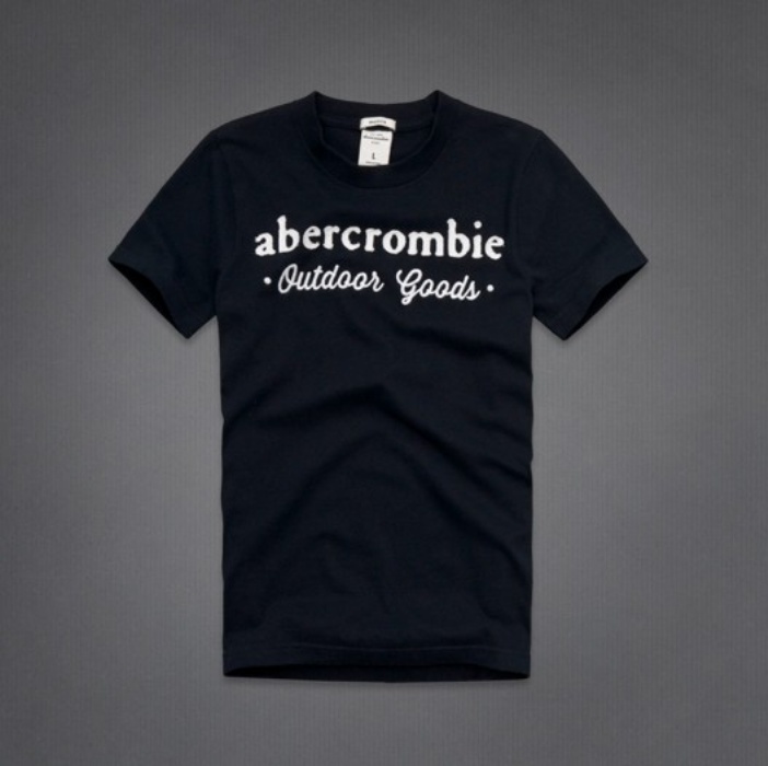 Abercrombie Fitch Hombres De Cuello Redondo Corto Remera AF5242